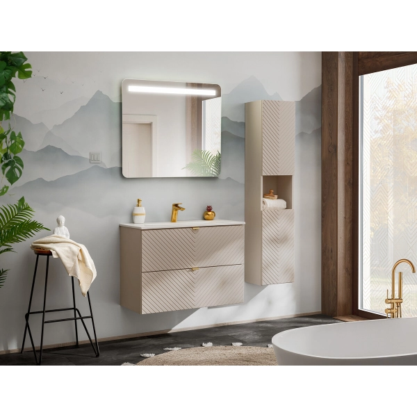 Szafka pod umywalkę 80cm 2 szuflady Kaszmirowy Mat VIVA CASHMERE 82-80-2S, Comad